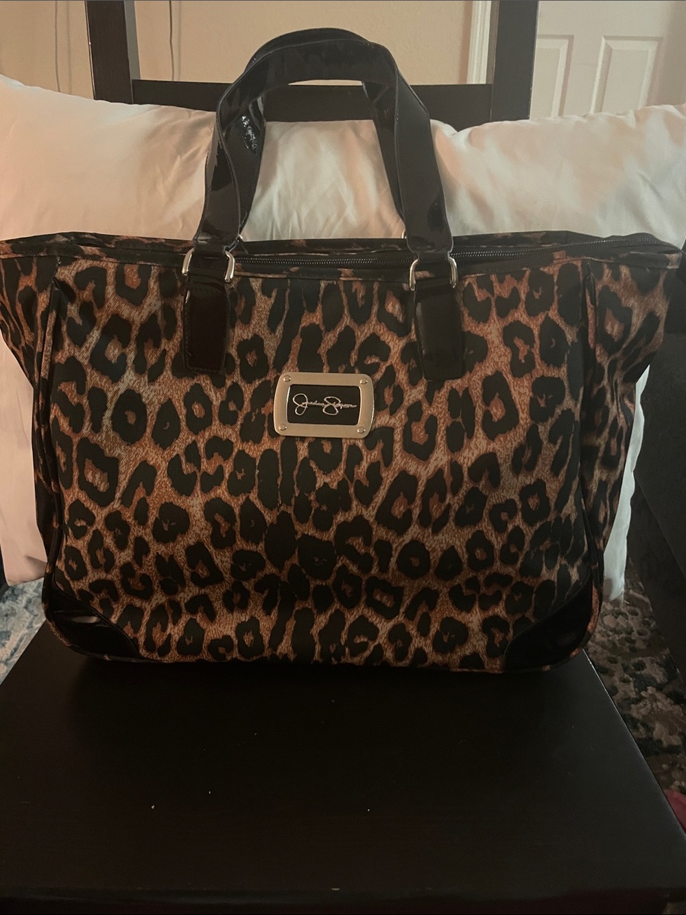 Jessica Simpson Leopard-Print Laptop Bag